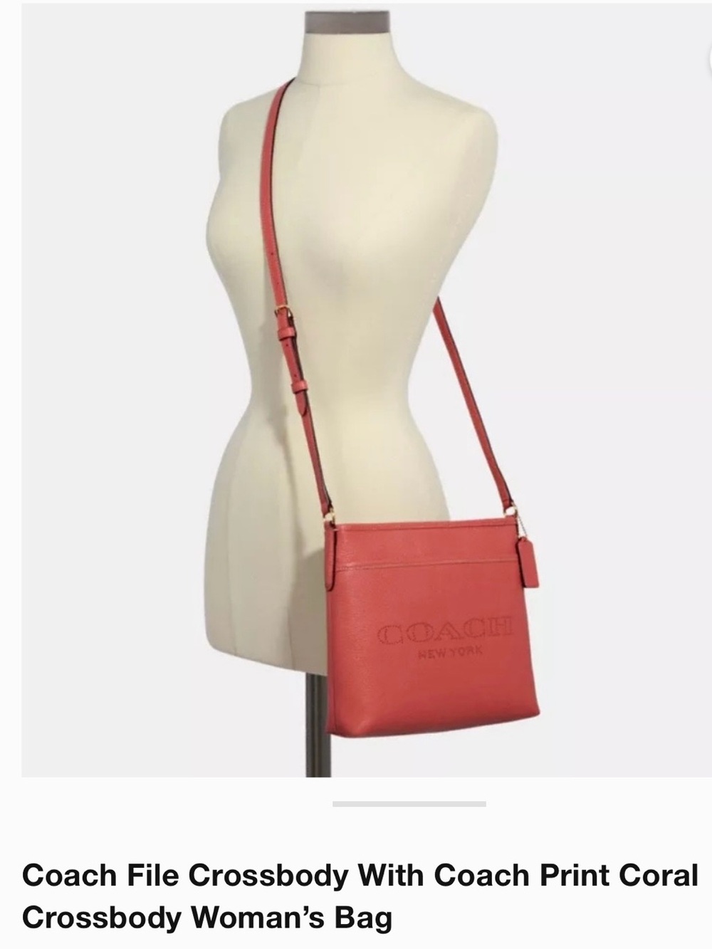 Coach File Crossbody in Perforated Pebble Leather .  Like New! - Picture 15 of 15